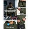 imageCQR Mens Winter Fleece Pullover Hoodies Thermal Long Sleeve Hooded Sweatshirt CottonBlend OutdoorTactical ShirtsFleece Ripstop Pannel Fullzip Olive