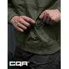 imageCQR Mens Winter Fleece Pullover Hoodies Thermal Long Sleeve Hooded Sweatshirt CottonBlend OutdoorTactical ShirtsFleece Ripstop Pannel Fullzip Olive