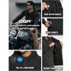 imageCQR Mens Winter Fleece Pullover Hoodies Thermal Long Sleeve Hooded Sweatshirt CottonBlend OutdoorTactical ShirtsFleece Tactical Fullzip Black