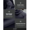 imageCQR Mens Winter Fleece Pullover Hoodies Thermal Long Sleeve Hooded Sweatshirt CottonBlend OutdoorTactical ShirtsFleece Tactical Fullzip Charcoal