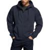 imageCQR Mens Winter Fleece Pullover Hoodies Thermal Long Sleeve Hooded Sweatshirt CottonBlend OutdoorTactical ShirtsFleece Tactical Fullzip Navy