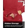 imageCQR Mens Winter Fleece Pullover Hoodies Thermal Long Sleeve Hooded Sweatshirt CottonBlend OutdoorTactical ShirtsFleece Tactical Hoodie Red