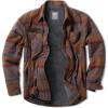 imageCQR Mens Plaid Flannel Shirt Jacket Long Sleeve Soft Warm SherpaQuilted Lined Jacket Outdoor Button UpZipFront JacketStealth Harvest
