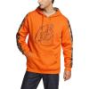 Fleece Camo Hoodie Orange