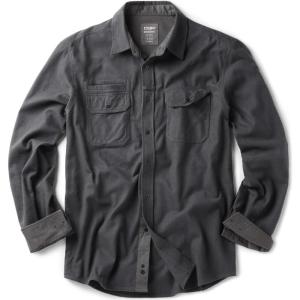 imageCQR Mens Flannel Button Down Shirts Soft Cotton Plaid Long Sleeve Tactical Work Shirt Warm Outdoor Essential with PocketStealth Charcoal
