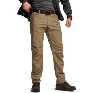 imageCQR Mens Flex Stretch Tactical Pants Water Resistant Ripstop Cargo Pants Lightweight EDC Outdoor Work Hiking PantsSneak Cougar