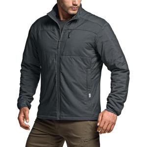 imageCQR Mens Lightweight Insulated Jacket Windproof Packable Water Resistant Warm Active Coat for Hiking Work Outdoor TacticalFrame Shadow Grey