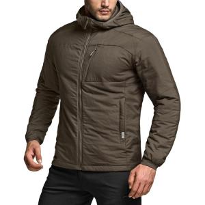 imageCQR Mens Lightweight Insulated Jacket Windproof Packable Water Resistant Warm Active Coat for Hiking Work Outdoor TacticalVeil Tundra