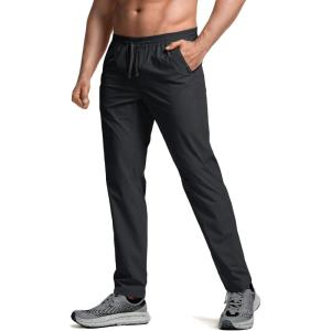 imageCQR Mens Lightweight Vent Hiking Pants WaterResistant ampamp Breathable Sports Outdoor Athletic Pants with Elastic WaistAscend Bolt Black
