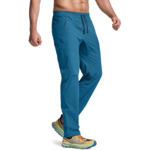 imageCQR Mens Lightweight Vent Hiking Pants WaterResistant ampamp Breathable Sports Outdoor Athletic Pants with Elastic WaistAscend Crux Glaucous