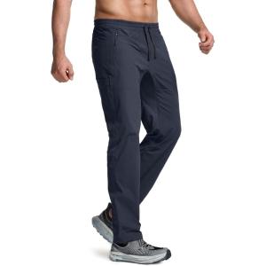 imageCQR Mens Lightweight Vent Hiking Pants WaterResistant ampamp Breathable Sports Outdoor Athletic Pants with Elastic WaistAscend Crux Polar Navy