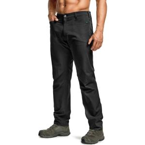 imageCQR Mens Quick Dry Tactical Pants Water Resistant Outdoor Pants Lightweight Stretch Cargo Work Hiking PantsRocky Z Black