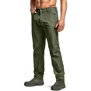 imageCQR Mens Quick Dry Tactical Pants Water Resistant Outdoor Pants Lightweight Stretch Cargo Work Hiking PantsRocky Z Fuscous Green