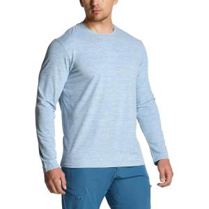 imageCQR Mens UPF50 Sun Protection Shirts Quick Dry Long Sleeve Rash Guard Athletic Running Workout Fishing Cooling ShirtsBasic Ocean