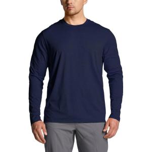 imageCQR Mens UPF50 Sun Protection Shirts Quick Dry Long Sleeve Rash Guard Athletic Running Workout Fishing Cooling ShirtsBasic Operator Navy