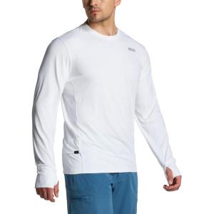 imageCQR Mens UPF50 Sun Protection Shirts Quick Dry Long Sleeve Rash Guard Athletic Running Workout Fishing Cooling ShirtsProtector White