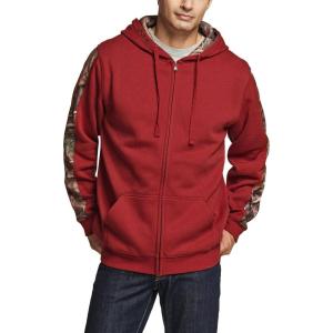 imageCQR Mens Winter Fleece Pullover Hoodies Thermal Long Sleeve Hooded Sweatshirt CottonBlend OutdoorTactical ShirtsFleece Fullzip Hoodie Red