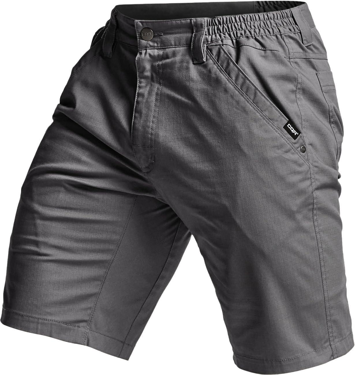 imageCQR Mens Flex Casual Cargo Shorts Lightweight Water Resistant Golf Shorts Stretch Tactical Work Shorts with MultiPocketNegotiator Charcoal