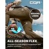 imageCQR Mens Active Flex Tactical Pants Water Resistant Lightweight Stretch Cargo Work Hiking PantsSierra Walnut
