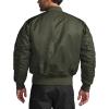 imageCQR Mens Casual Bomber Jacket Outdoor FallWinter ZipUp Windbreaker Water Resistant Padded MA1 Flight Jacket with PocketNavigator Army Green