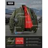 imageCQR Mens Casual Bomber Jacket Outdoor FallWinter ZipUp Windbreaker Water Resistant Padded MA1 Flight Jacket with PocketNavigator Army Green