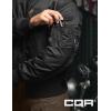 imageCQR Mens Casual Bomber Jacket Outdoor FallWinter ZipUp Windbreaker Water Resistant Padded MA1 Flight Jacket with PocketNavigator Black