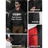 imageCQR Mens Casual Bomber Jacket Outdoor FallWinter ZipUp Windbreaker Water Resistant Padded MA1 Flight Jacket with PocketNavigator Black