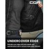 imageCQR Mens Casual Bomber Jacket Outdoor FallWinter ZipUp Windbreaker Water Resistant Padded MA1 Flight Jacket with PocketWatcher Black