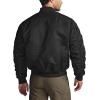 imageCQR Mens Casual Bomber Jacket Outdoor FallWinter ZipUp Windbreaker Water Resistant Padded MA1 Flight Jacket with PocketWatcher Black