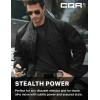 imageCQR Mens Casual Bomber Jacket Outdoor FallWinter ZipUp Windbreaker Water Resistant Padded MA1 Flight Jacket with PocketWatcher Black