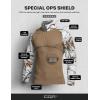 imageCQR Mens Combat Shirt Tactical 14 Zip Long Sleeve Military BDU Shirts Camo EDC Top with PocketsMilitary Print Shirts Winter Hunting Camo