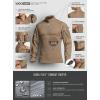 imageCQR Mens Combat Shirt Tactical 14 Zip Long Sleeve Military BDU Shirts Camo EDC Top with PocketsMilitary Shirts Coyote