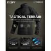 imageCQR Mens Combat Shirt Tactical 14 Zip Long Sleeve Military BDU Shirts Camo EDC Top with PocketsRaider Black