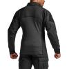 imageCQR Mens Combat Shirt Tactical 14 Zip Long Sleeve Military BDU Shirts Camo EDC Top with PocketsRaider Black