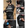 imageCQR Mens Combat Shirt Tactical 14 Zip Long Sleeve Military BDU Shirts Camo EDC Top with PocketsRaider Black