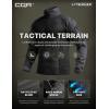 imageCQR Mens Combat Shirt Tactical 14 Zip Long Sleeve Military BDU Shirts Camo EDC Top with PocketsRaider Charcoal