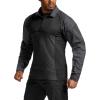 imageCQR Mens Combat Shirt Tactical 14 Zip Long Sleeve Military BDU Shirts Camo EDC Top with PocketsRaider Charcoal