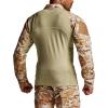 imageCQR Mens Combat Shirt Tactical 14 Zip Long Sleeve Military BDU Shirts Camo EDC Top with PocketsRaider Dune Camo