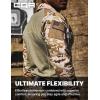 imageCQR Mens Combat Shirt Tactical 14 Zip Long Sleeve Military BDU Shirts Camo EDC Top with PocketsRaider Dune Camo