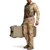 imageCQR Mens Combat Shirt Tactical 14 Zip Long Sleeve Military BDU Shirts Camo EDC Top with PocketsRaider Dune Camo