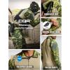 imageCQR Mens Combat Shirt Tactical 14 Zip Long Sleeve Military BDU Shirts Camo EDC Top with PocketsRaider Monsoon Camo