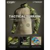 imageCQR Mens Combat Shirt Tactical 14 Zip Long Sleeve Military BDU Shirts Camo EDC Top with PocketsRaider Monsoon Camo