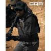 imageCQR Mens Combat Shirt Tactical 14 Zip Long Sleeve Military BDU Shirts Camo EDC Top with PocketsRaider Pro Black