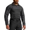 imageCQR Mens Combat Shirt Tactical 14 Zip Long Sleeve Military BDU Shirts Camo EDC Top with PocketsRaider Pro Charcoal