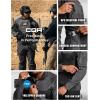 imageCQR Mens Combat Shirt Tactical 14 Zip Long Sleeve Military BDU Shirts Camo EDC Top with PocketsRaider Pro Charcoal