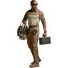 imageCQR Mens Combat Shirt Tactical 14 Zip Long Sleeve Military BDU Shirts Camo EDC Top with PocketsRaider Pro Cougar