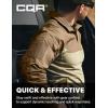 imageCQR Mens Combat Shirt Tactical 14 Zip Long Sleeve Military BDU Shirts Camo EDC Top with PocketsRaider Pro Cougar