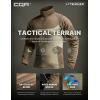 imageCQR Mens Combat Shirt Tactical 14 Zip Long Sleeve Military BDU Shirts Camo EDC Top with PocketsRaider Pro Cougar
