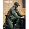 imageCQR Mens Combat Shirt Tactical 14 Zip Long Sleeve Military BDU Shirts Camo EDC Top with PocketsRaider Pro Green Kelp