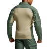 imageCQR Mens Combat Shirt Tactical 14 Zip Long Sleeve Military BDU Shirts Camo EDC Top with PocketsRaider Pro Green Kelp